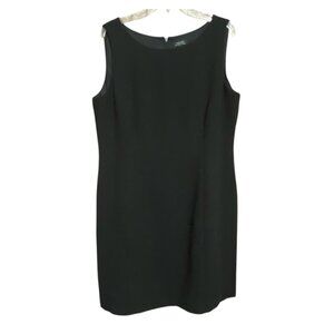 Tahari Black LBD Sleeveless Sheath Dress Capsule Wardrobe Office Career‎
